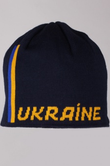 Шапка темно-синя "Ukraine"