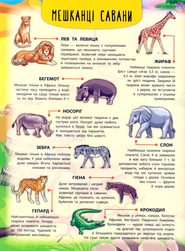 Енциклопедія з наліпками.Тварини світу.(+ настільна гра)