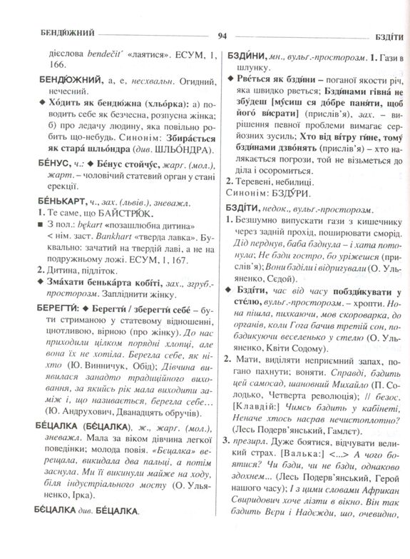 Українська мова без табу. Словник нецензурної лексики та її відповідників. Обсценізми, евфемізми, сексуалізми